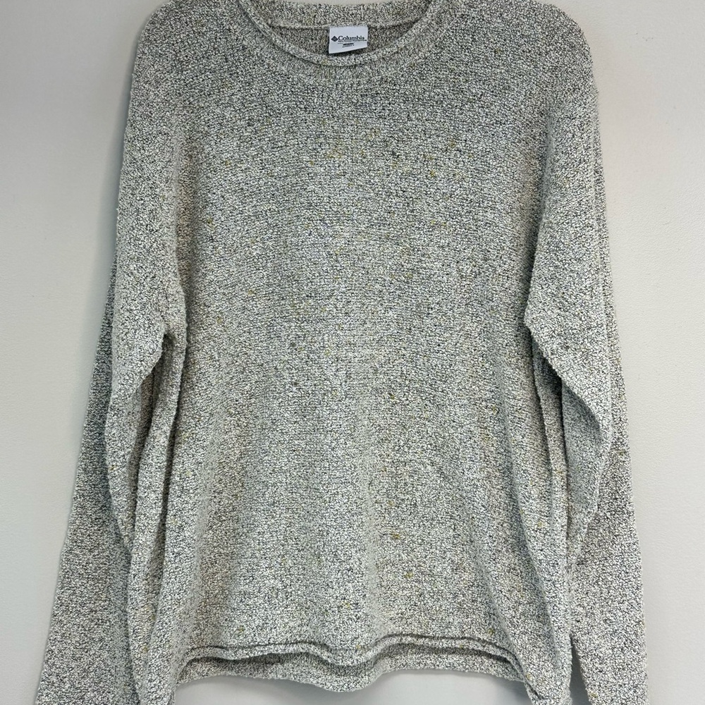 Columbia Women's Gray Yellow Crew Neck Sweater size XL
